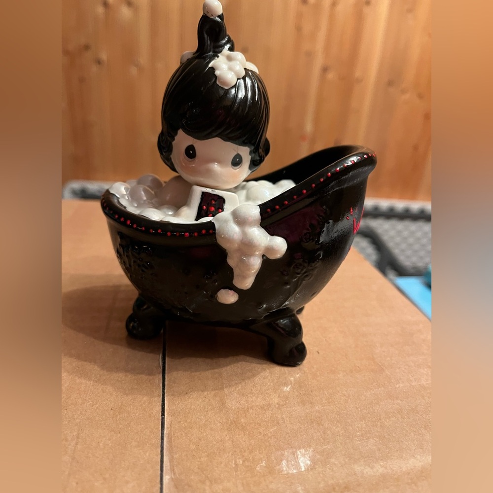 Gothic Cutie Handpainted Precious Moments “Washy Washy” Girl